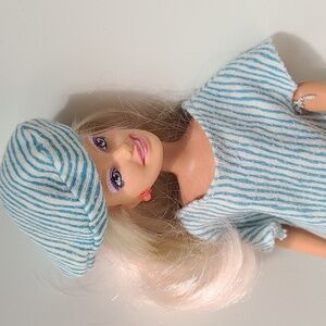 ⚡️Vintage 80s Jem & The Holograms Doll Pink Hair Blue Striped Outfit ⚡️